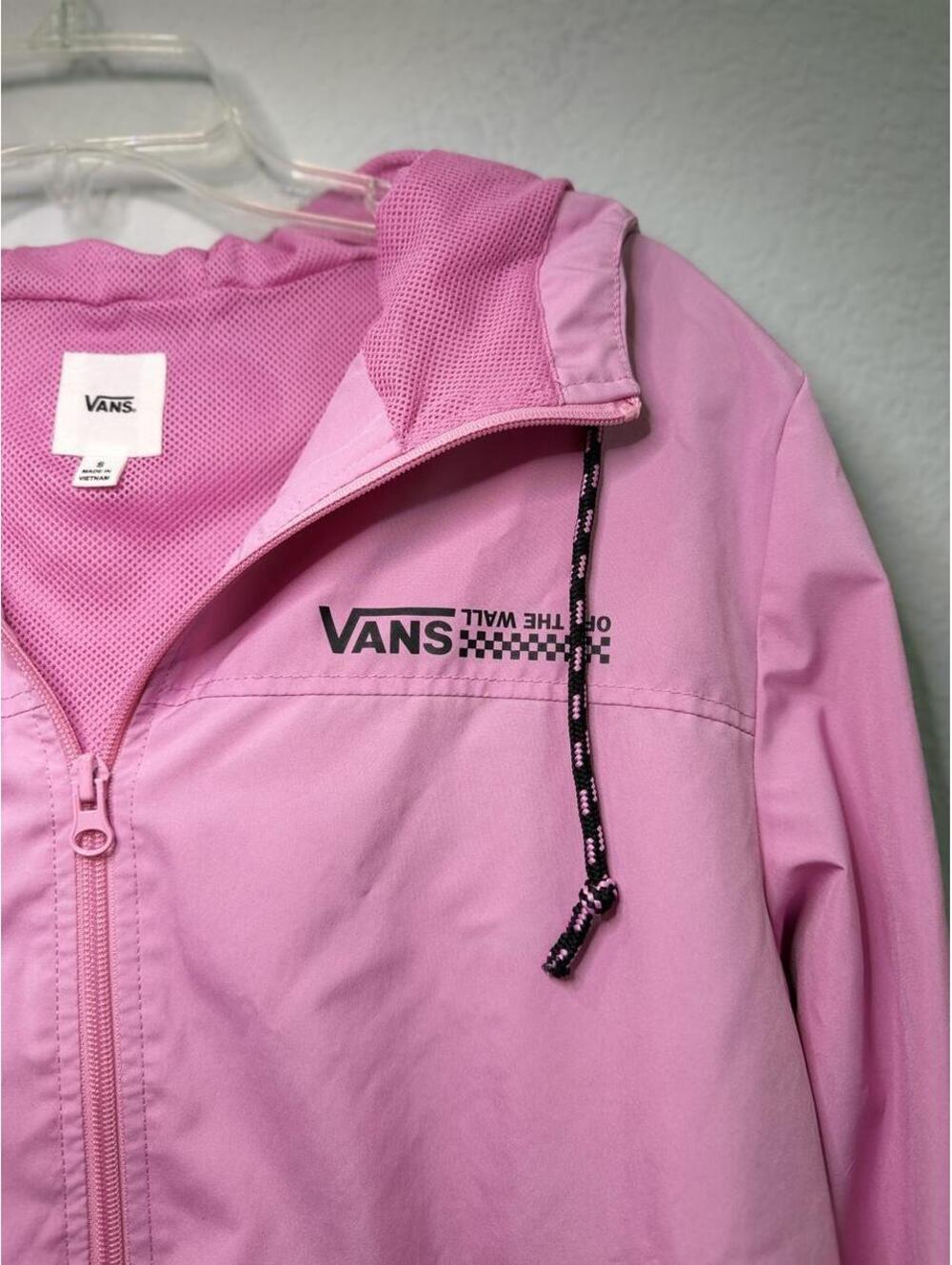 Vans pink windbreaker jacket with hood - S - Picture 4 of 5
